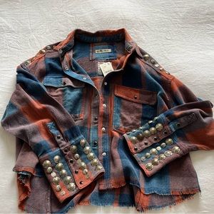 Brand New Free People Flannel (Austin Plaid Buttondown)